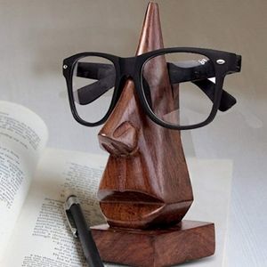 Wodden eyeglass holder nose glasses